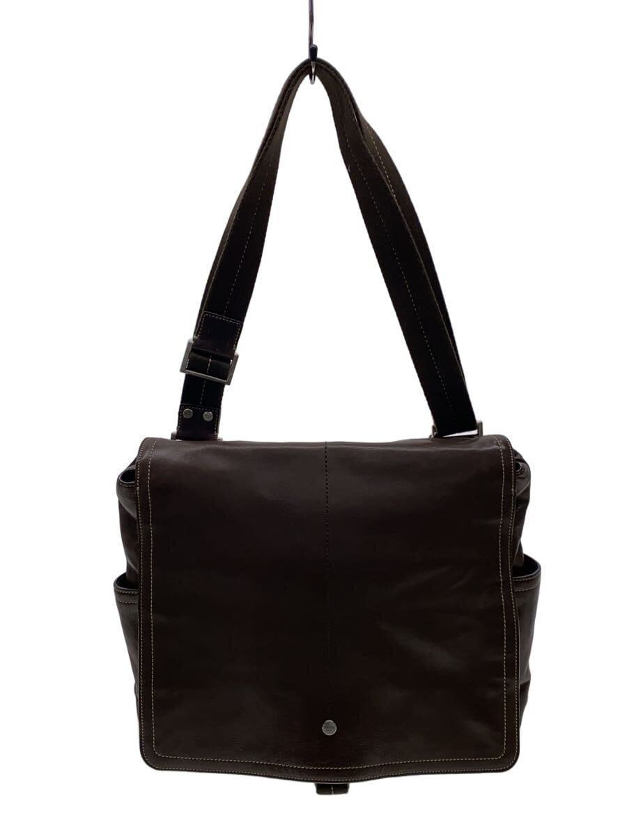 Coach Shoulder Bag Leather BRW Plain 0693-70009 Used