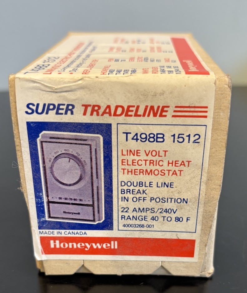Honeywell Line Volt Electric Heat Thermostat Super Tradeline Sealed T498B 1512