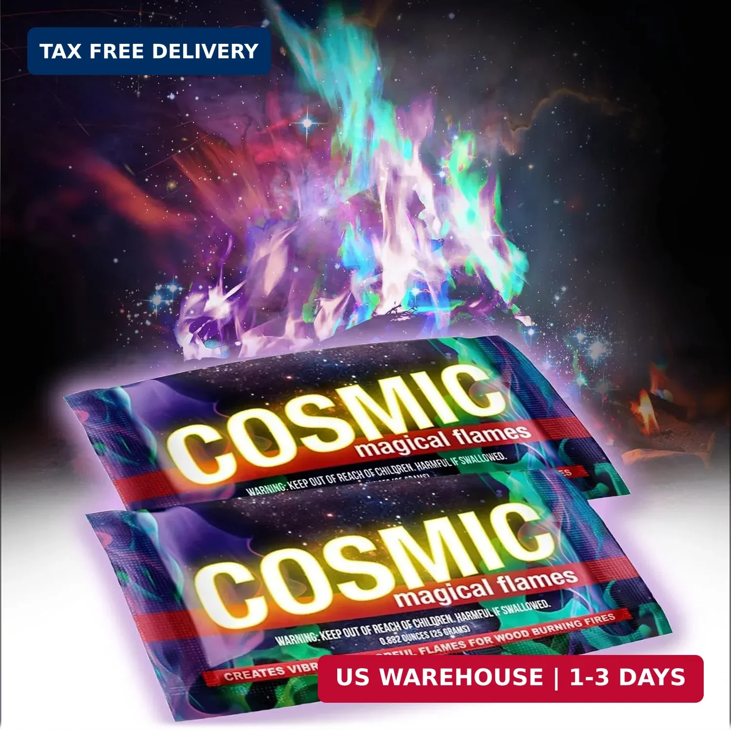 Magical Flames Fire Color Changing Packets Fire Pit (25 Pack), Fire Color Packet
