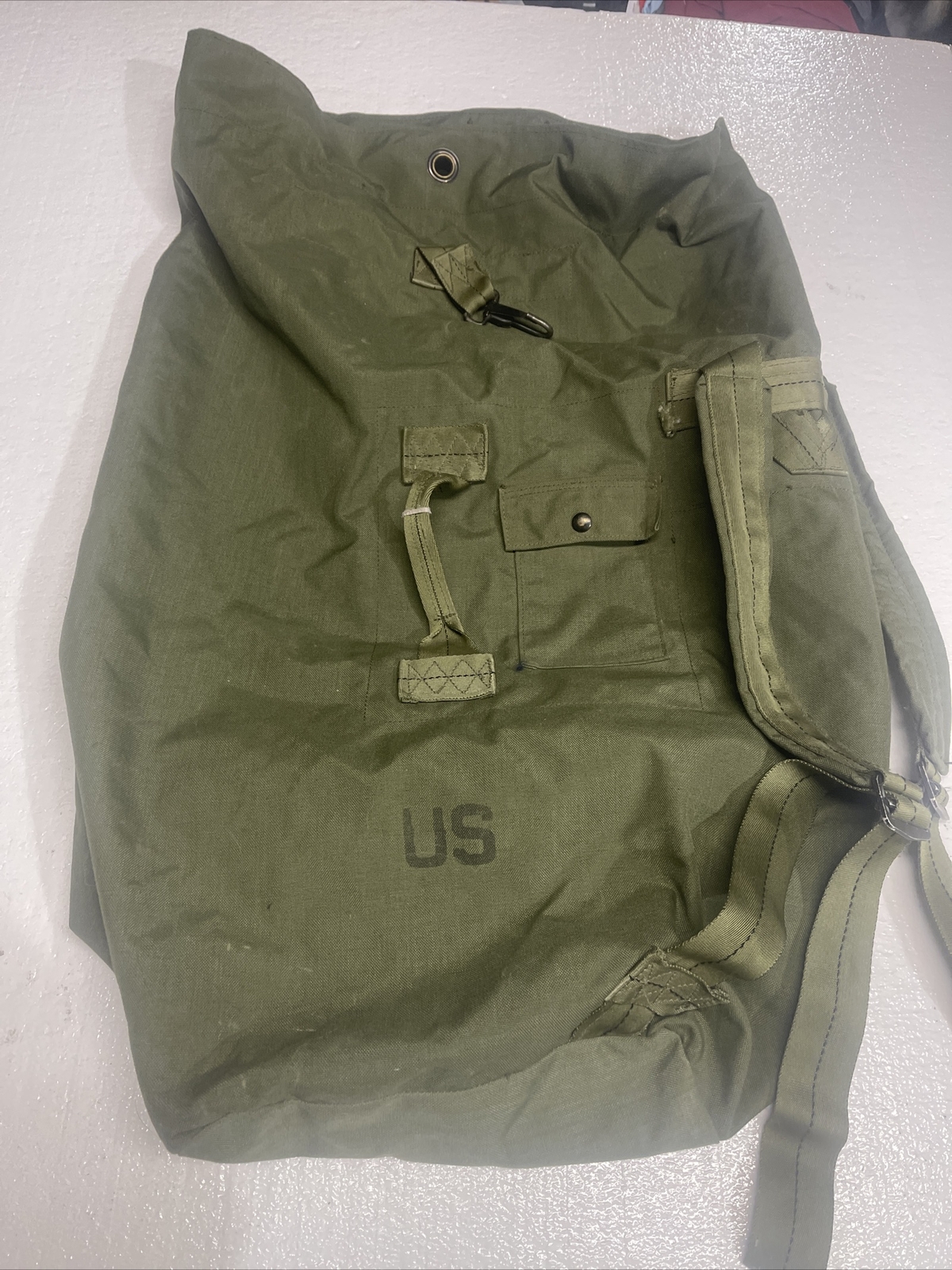 U.S. Military Heavy Duty Canvas Duffle Bag Preowned