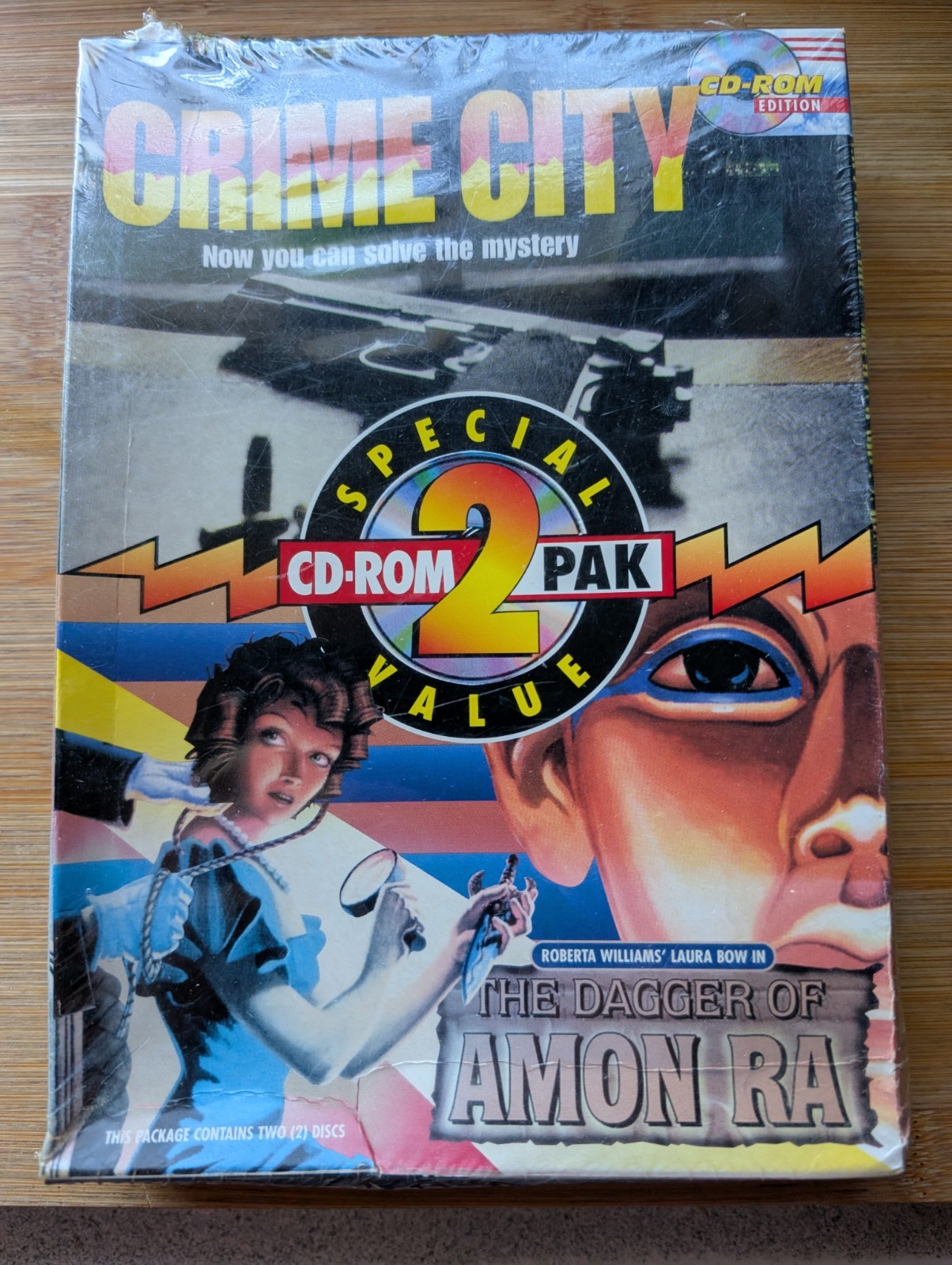 Sierra Crime City & The Dagger of Amon Ra CD-ROM 2 Pak Adventure MPN 04-11242