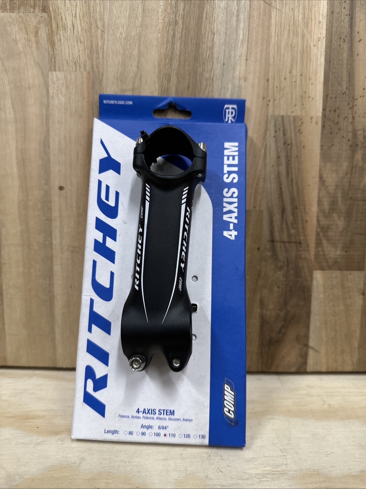 NOS Ritchey 4-Axis Comp Road Stem 1 1/8 110mm 6 84 Degree 31.8 Black