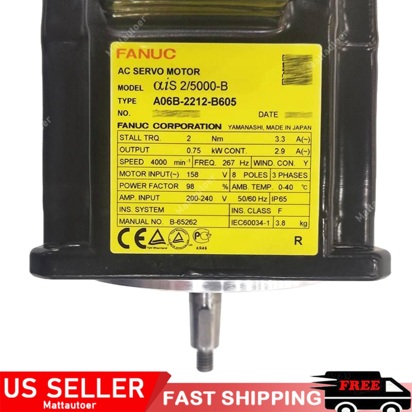 NEW FANUC A06B-2212-B605 Servo Motor
