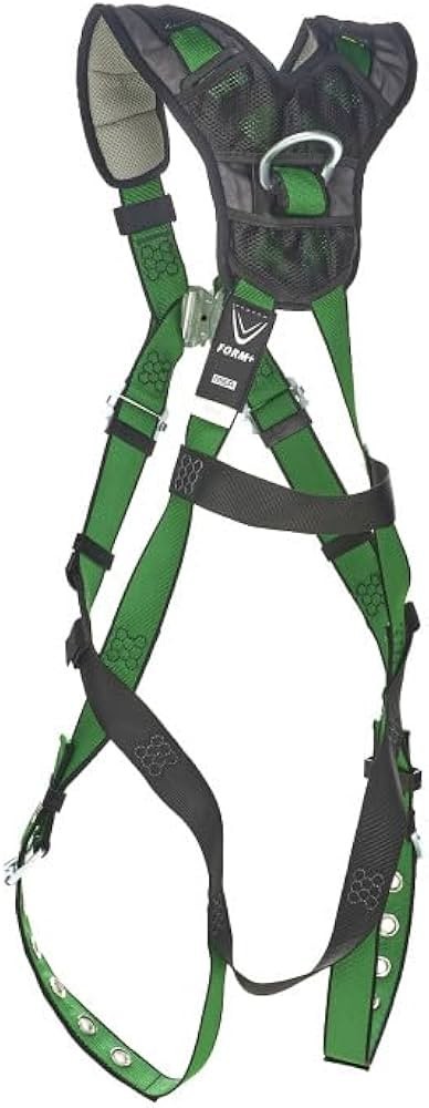 Msa Safety 10206139 V-Fit Harness, SXL, 400 Lb., Quick-Connect Chest/ Tongue Leg