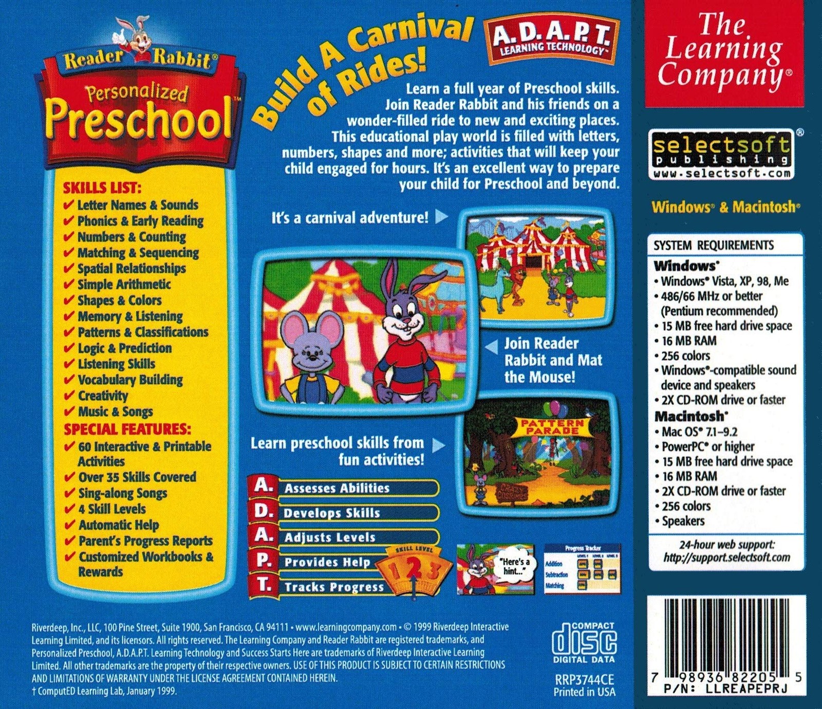 Reader Rabbit Personalized Preschool Deluxe (2 CD-ROM Set) (Compatible with...