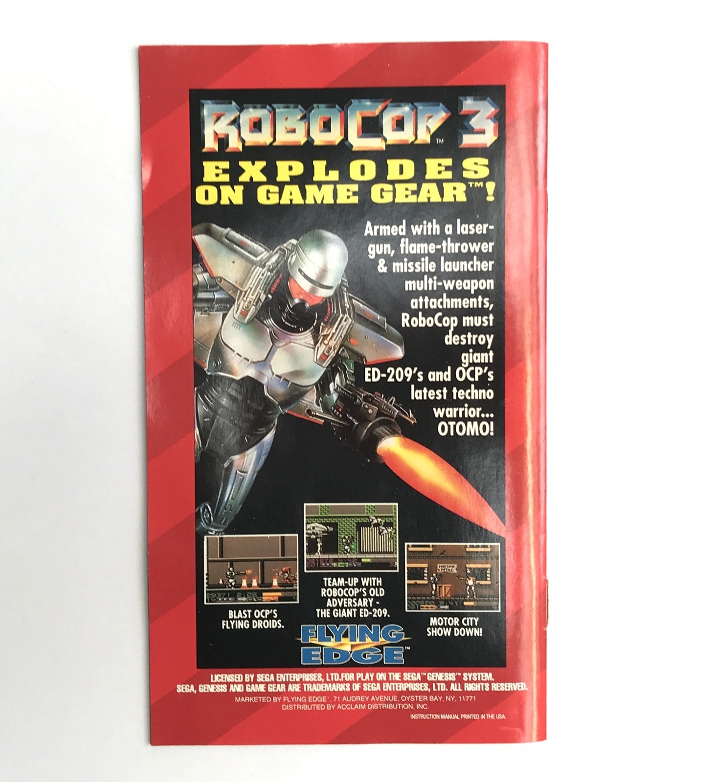 ROBOCOP 3 (Manual Only) SEGA Genesis Authentic Original