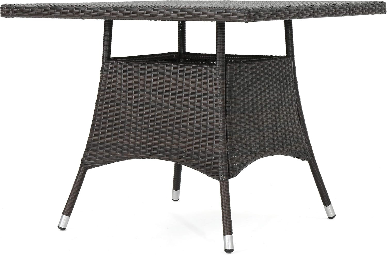 Corsica PE Square Dining Table, Multibrown