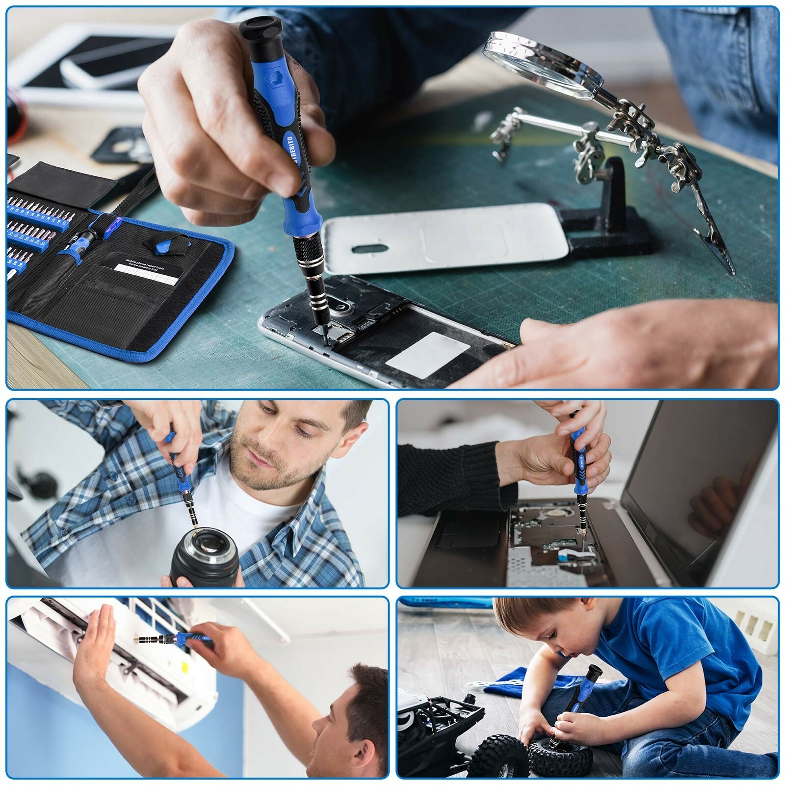 STREBITO Electronics Precision Screwdriver Sets 142-Piece with 120 Bits Magne...