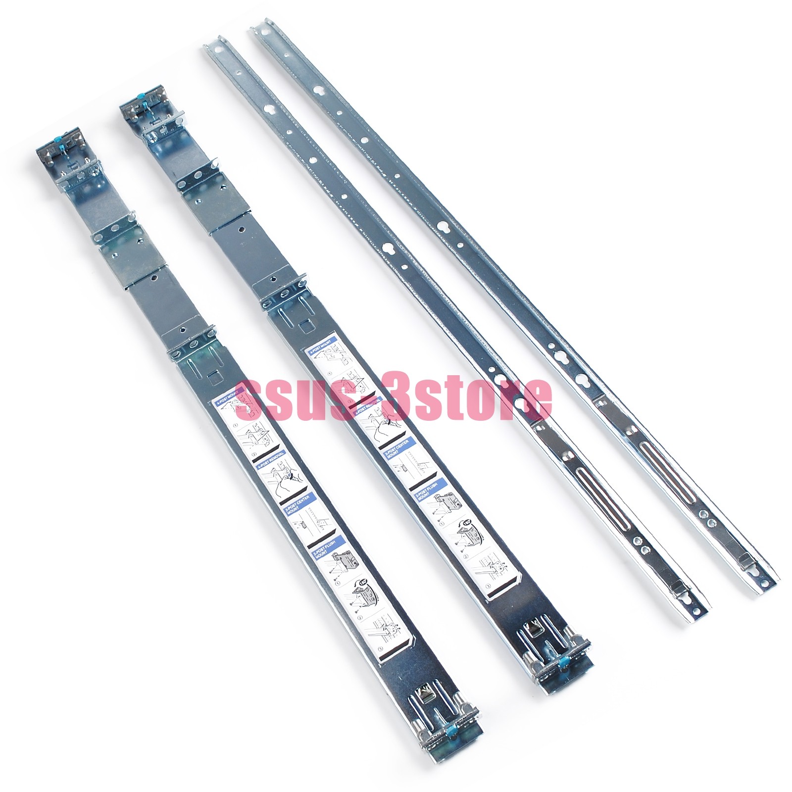 1U Static Ready Rails Kit 053D7M For Dell R410 R420 R630 R440 R640 R740 R6415