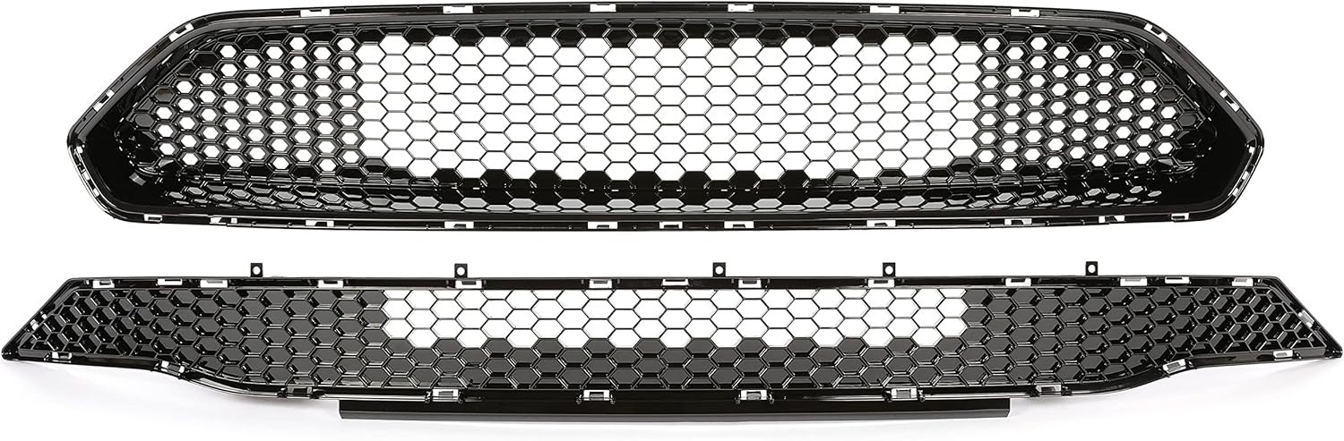 Upper + Lower Grille Compatible with 2018-2023 Ford Mustang GT Ecoboost Grill...