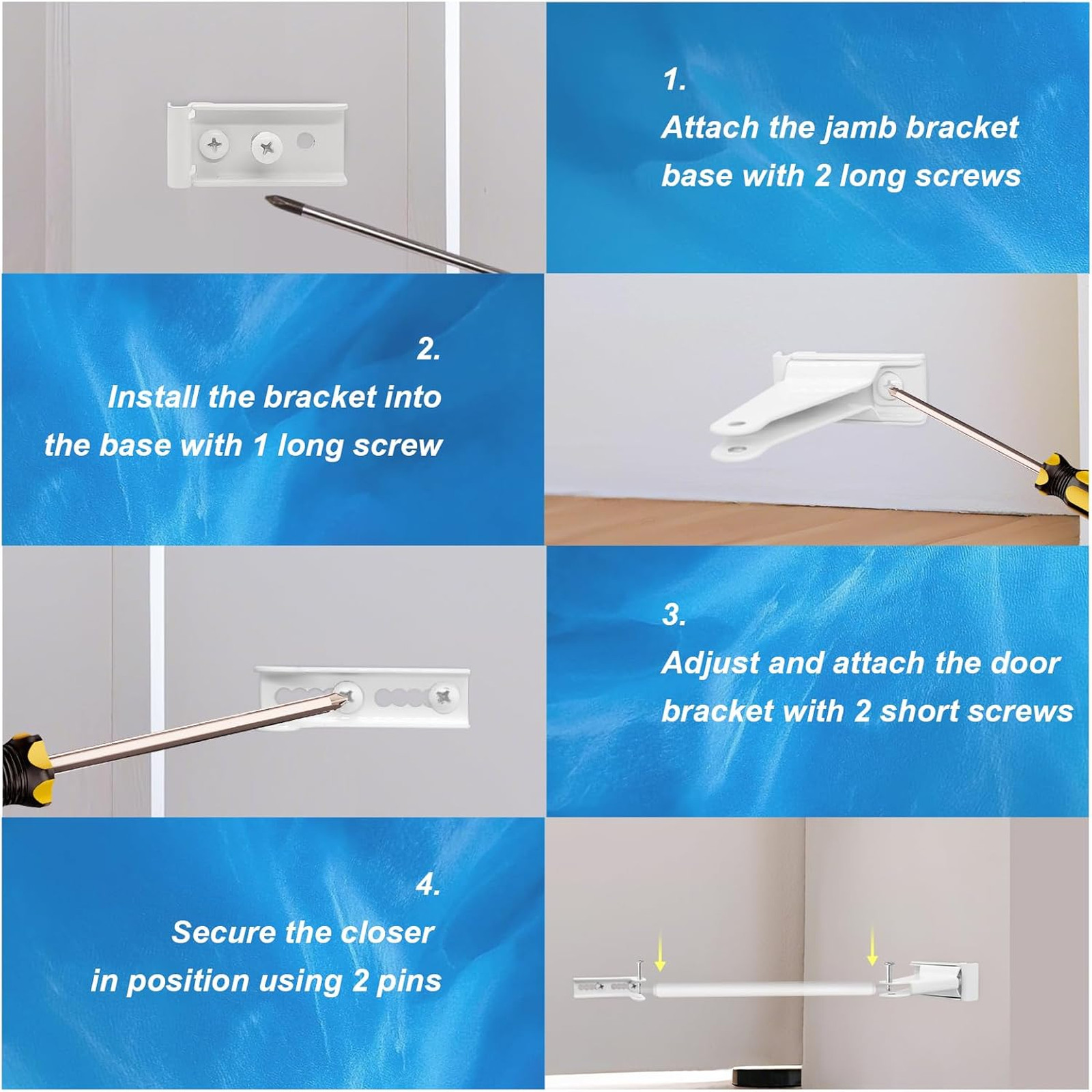 Storm Door Closer Bracket Kit Heavy Duty Replacement for Andersen Emco Larson