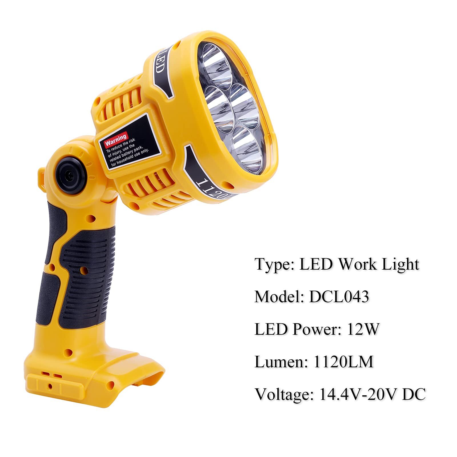 20V Cordless LED Work Light DCL043 Compatible with Dewalt 20V Max Lithium