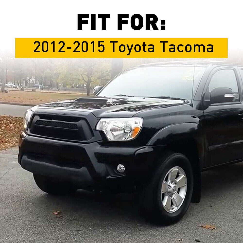For 2012-2015 Toyota Tacoma 2pcs Front Bumper Trim Cover Headlight Filler Grill