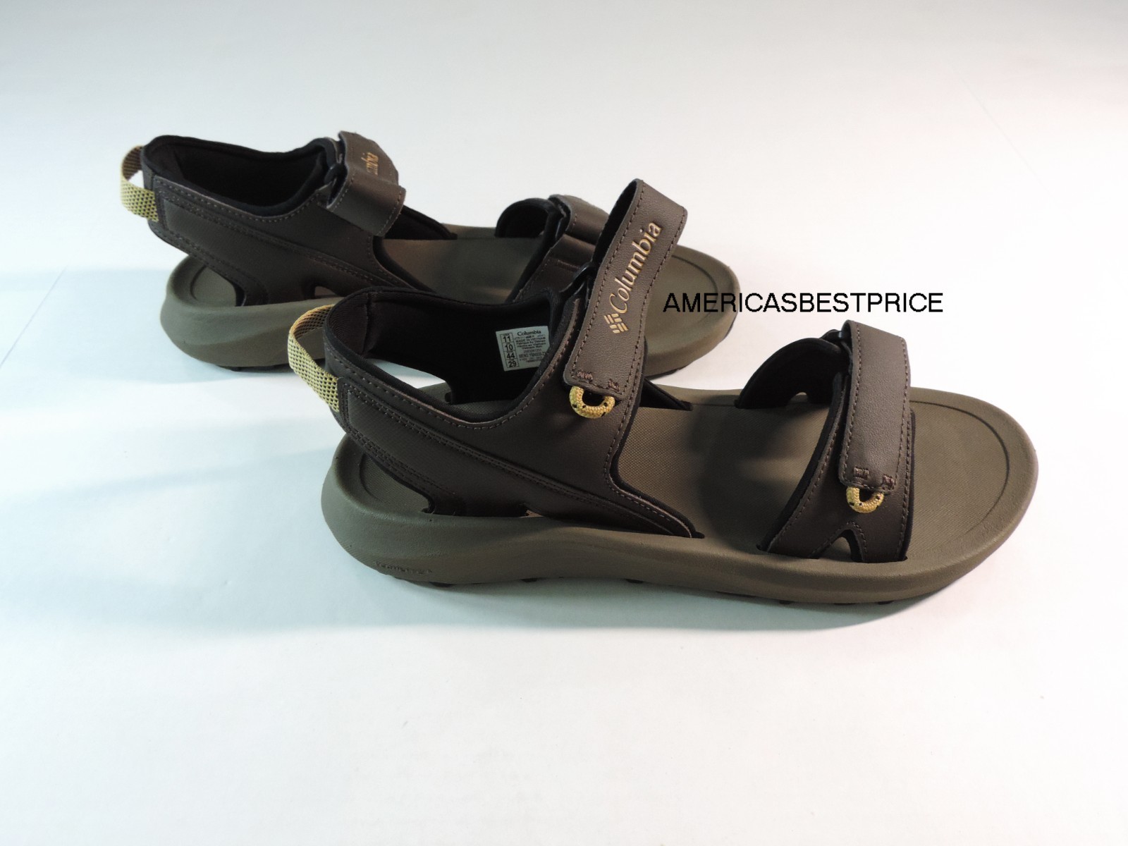 COLUMBIA NEW PORTAGE PASS 2 STRAP SANDAL MEN'S HIKING SANDAL SIZE 11.12 BROWN