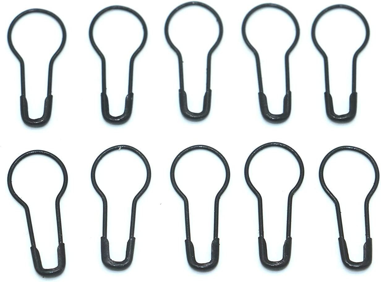 1000Pcs Metal Black Safety Pins/Gourd Pin/Bulb Pin for Clothing Crafting and Diy