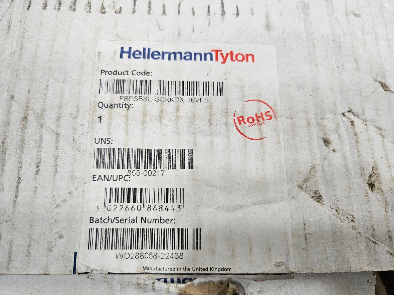 HELLERMANNTYTON FBPSBKL-SCKKDX-16VFS Fiber Patch Panel