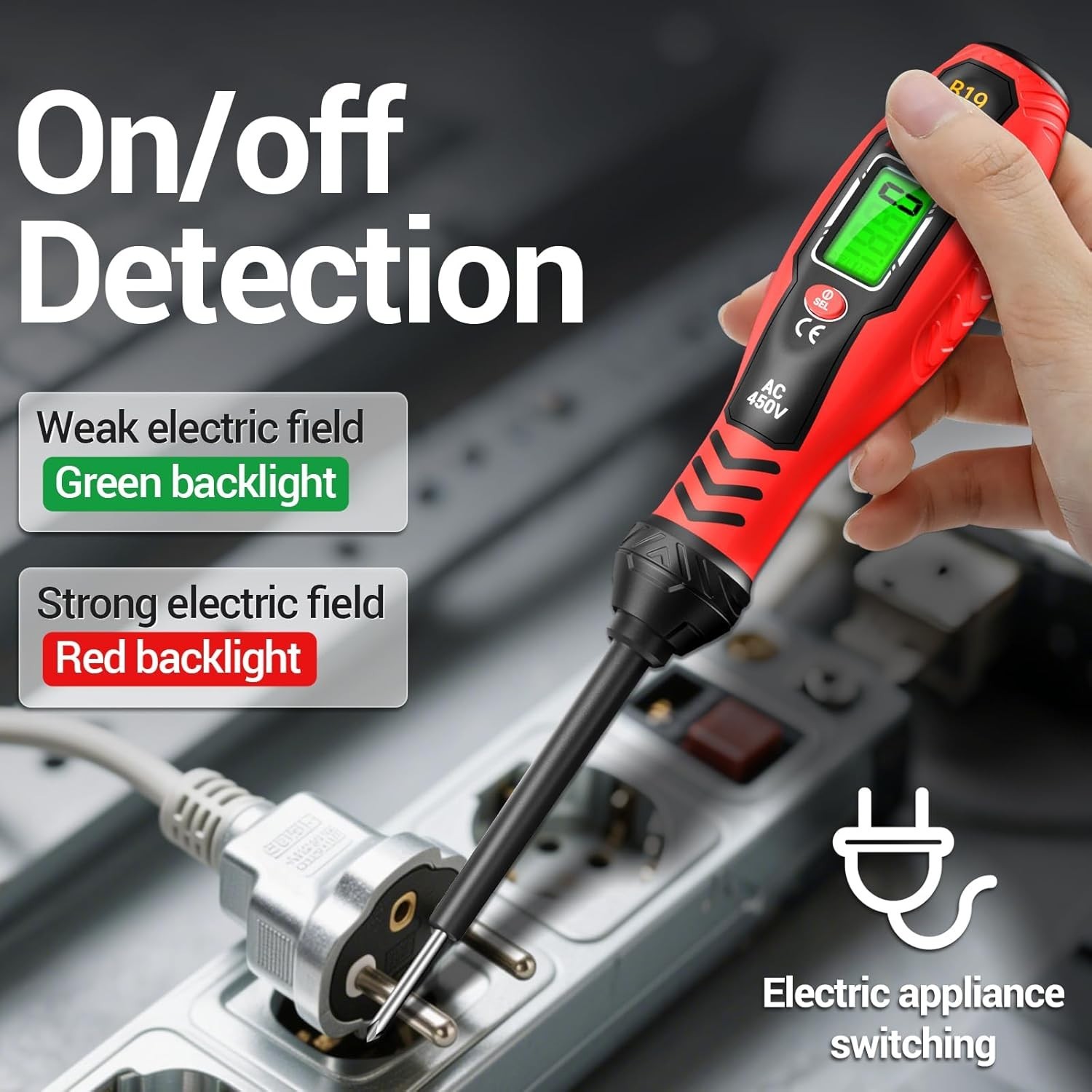 Voltage Tester with Screwdriver Electrical Tester Tool Non Contact Voltage De...