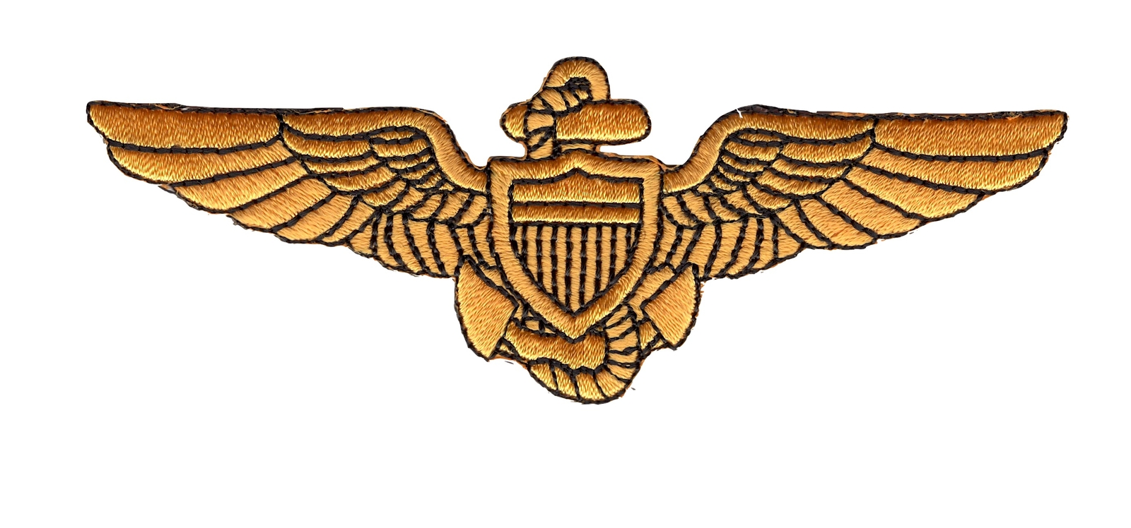 Naval Aviator Pilot Wings Patch Gold