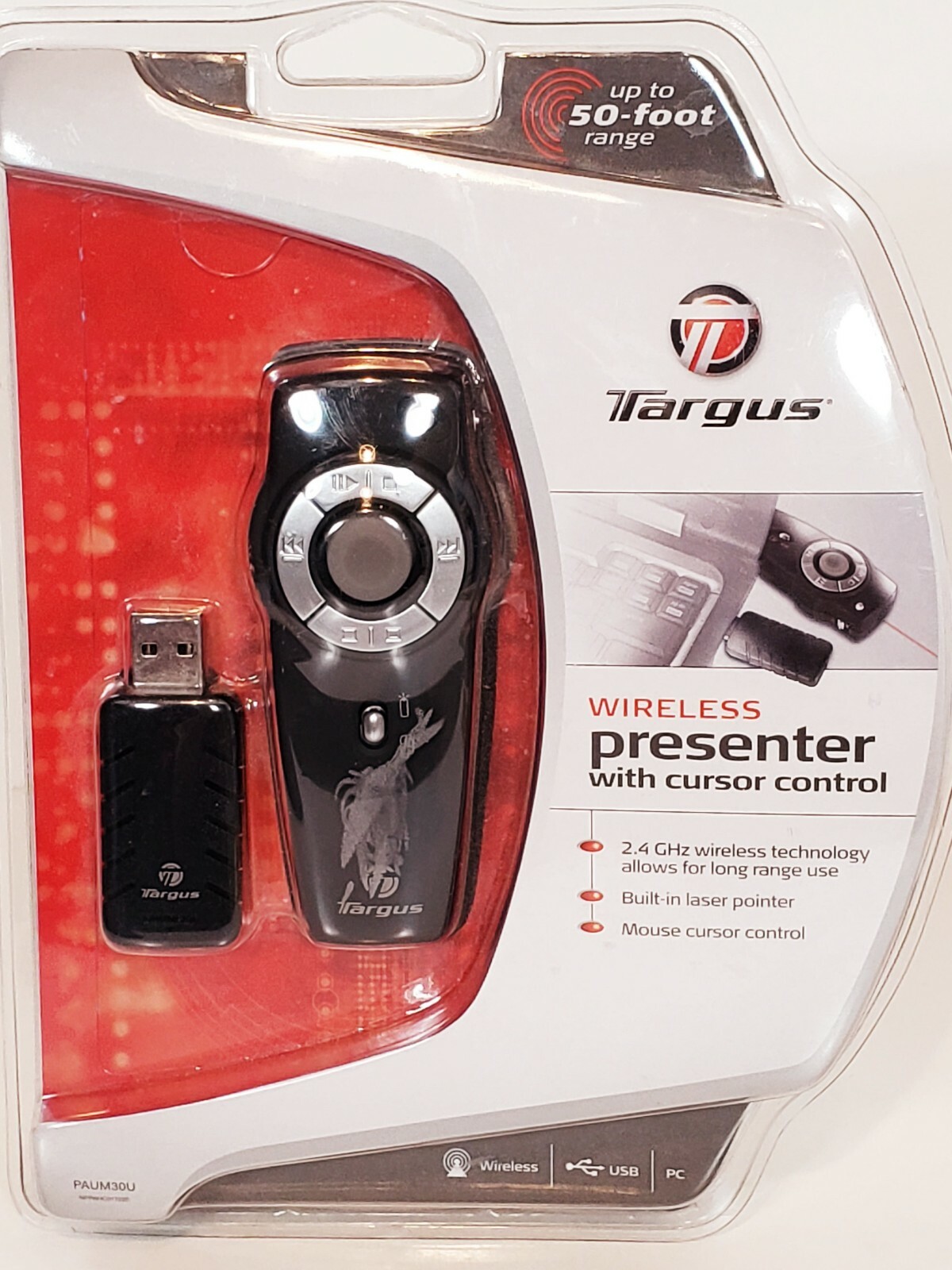 Targus Wireless Presenter With Cursor Control Built In Laser Pointer