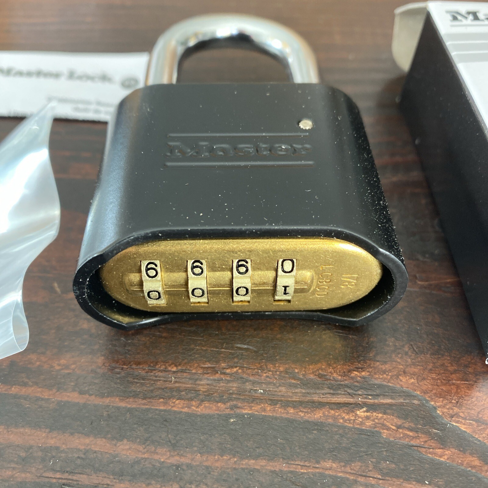 Master Lock 178BLK Combination Die-Cast Padlock - Black