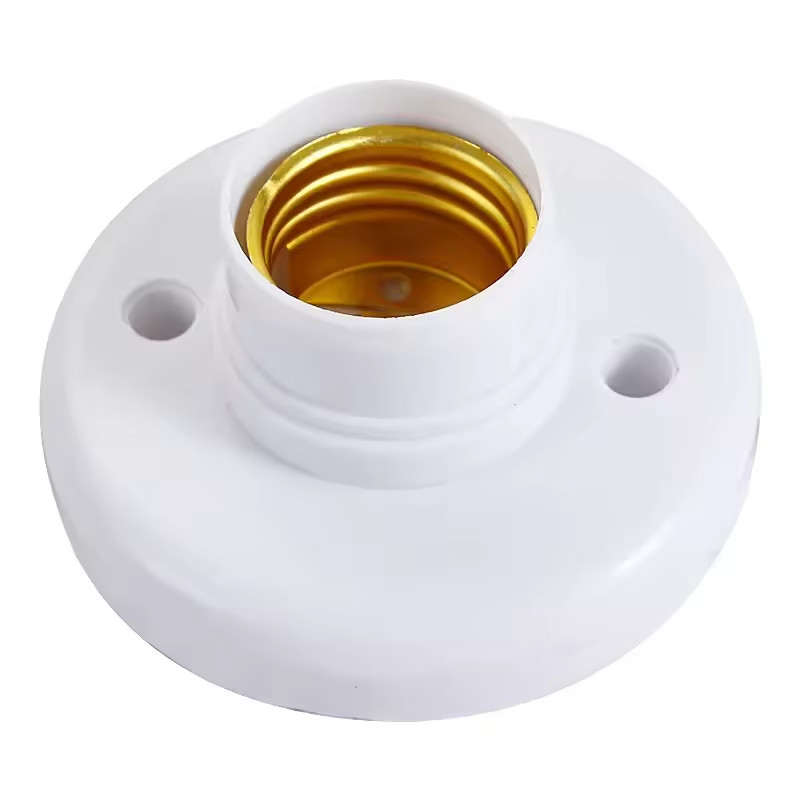 E27 Screw Lamp Socket Holder White Ceiling Bulb Base Stand 6A Home Light