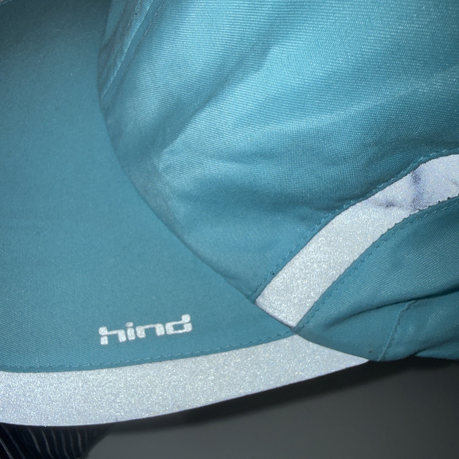 HIND Aqua Reflective Gray Runners Cap Hook Loop