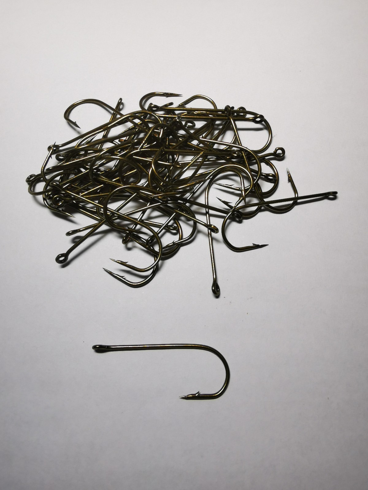 50x sz2/0 bronzed quality Japanese pike bass fly fishing fly tying  heavy hooks