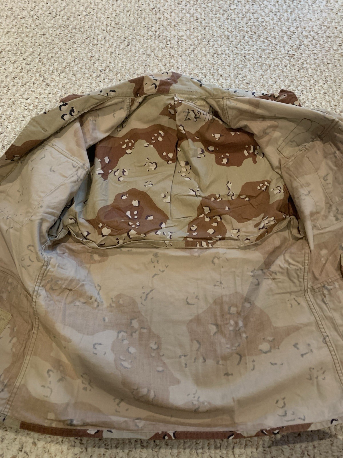 Six Color Desert DBDU Uniform Top Modified Numbered Early Version 1980’s