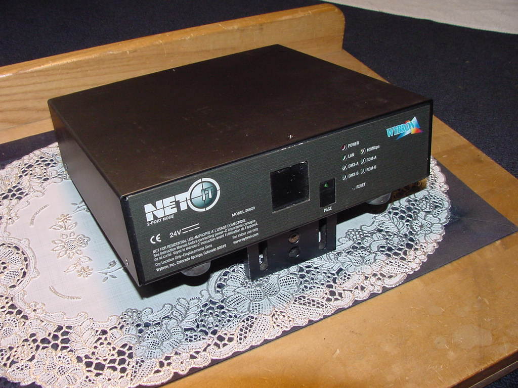 Wybron Net IT, 2-Port Node, Model 20620, 24VDC, for DMX/RDM Device Control Used!