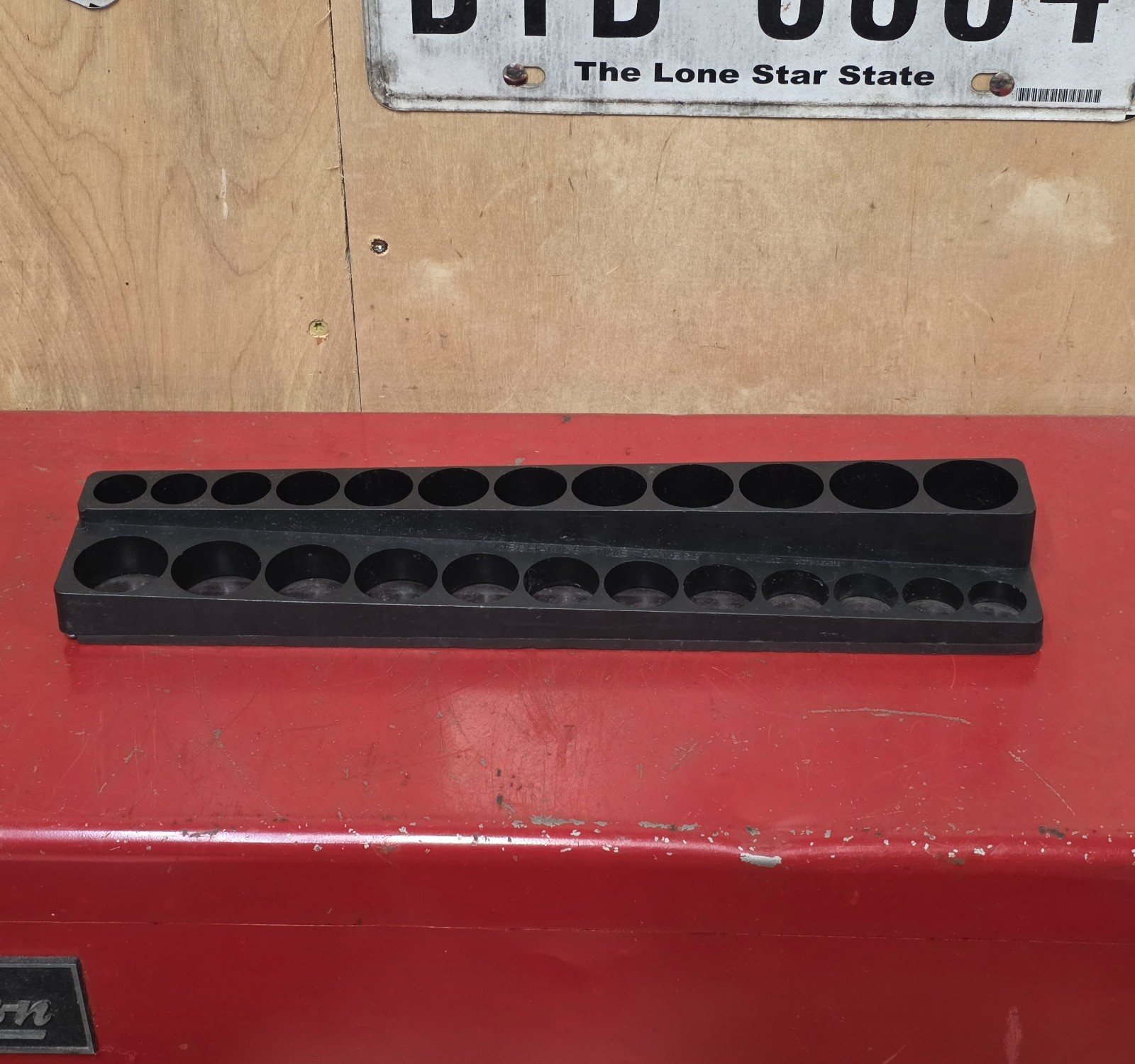 Blue Point 3/8" Drive Socket Organizer Black KMAG38SD24B Magnetic Deep & Shallow