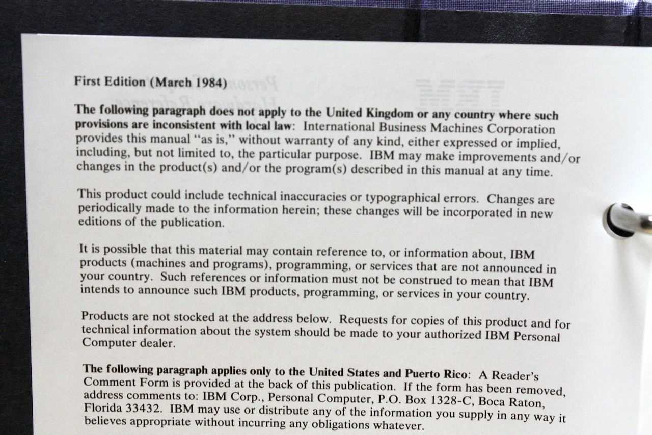 IBM PC Technical Reference Personal Computer AT 15022243 FIRST EDITION 1984