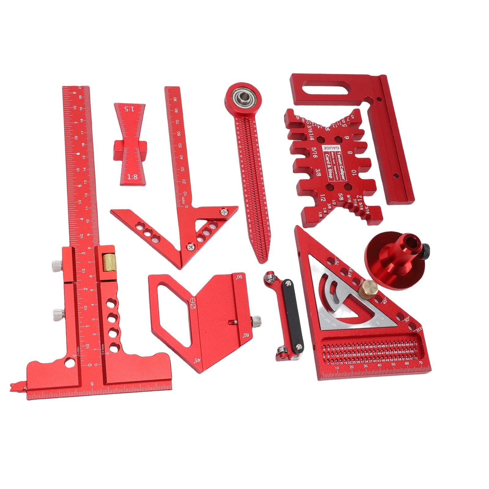 Precision Woodworking Measurement Tool Kit, Professional Aluminum Alloy Layou...