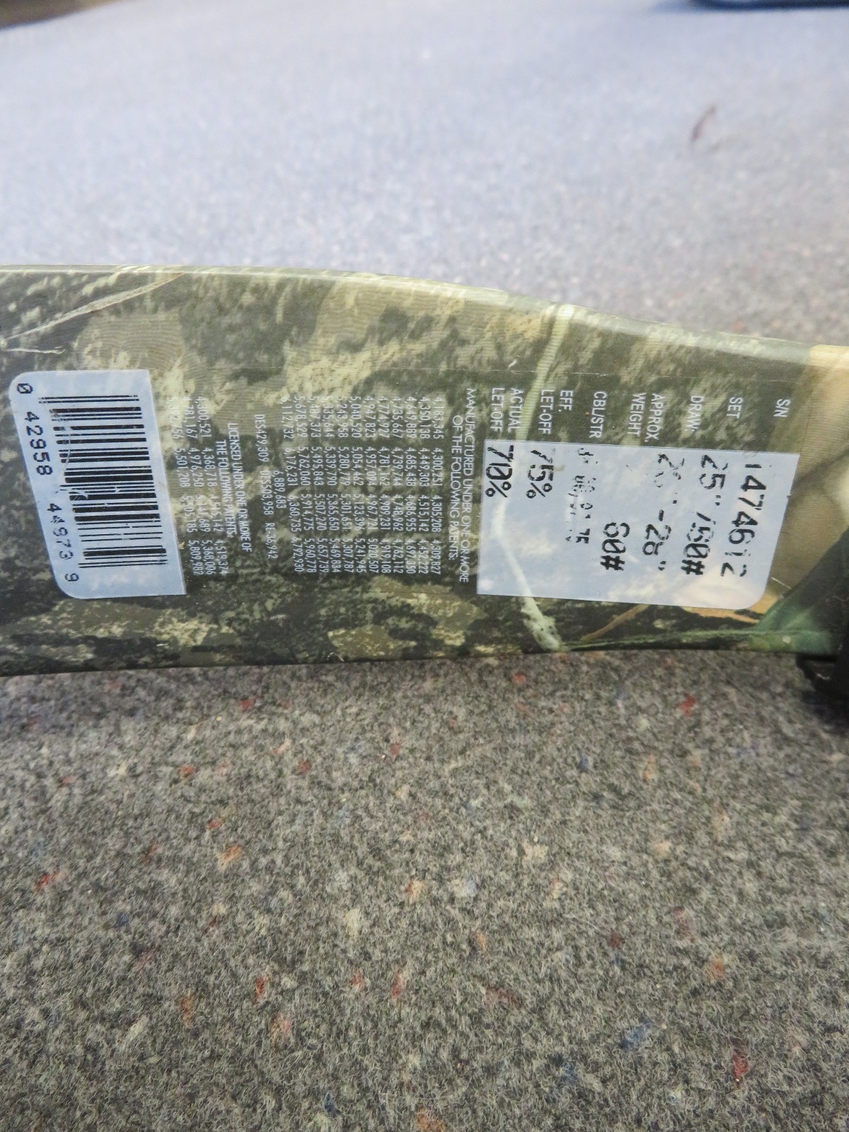 PSE Spyder Camoflauge Compound Bow 25/50#
