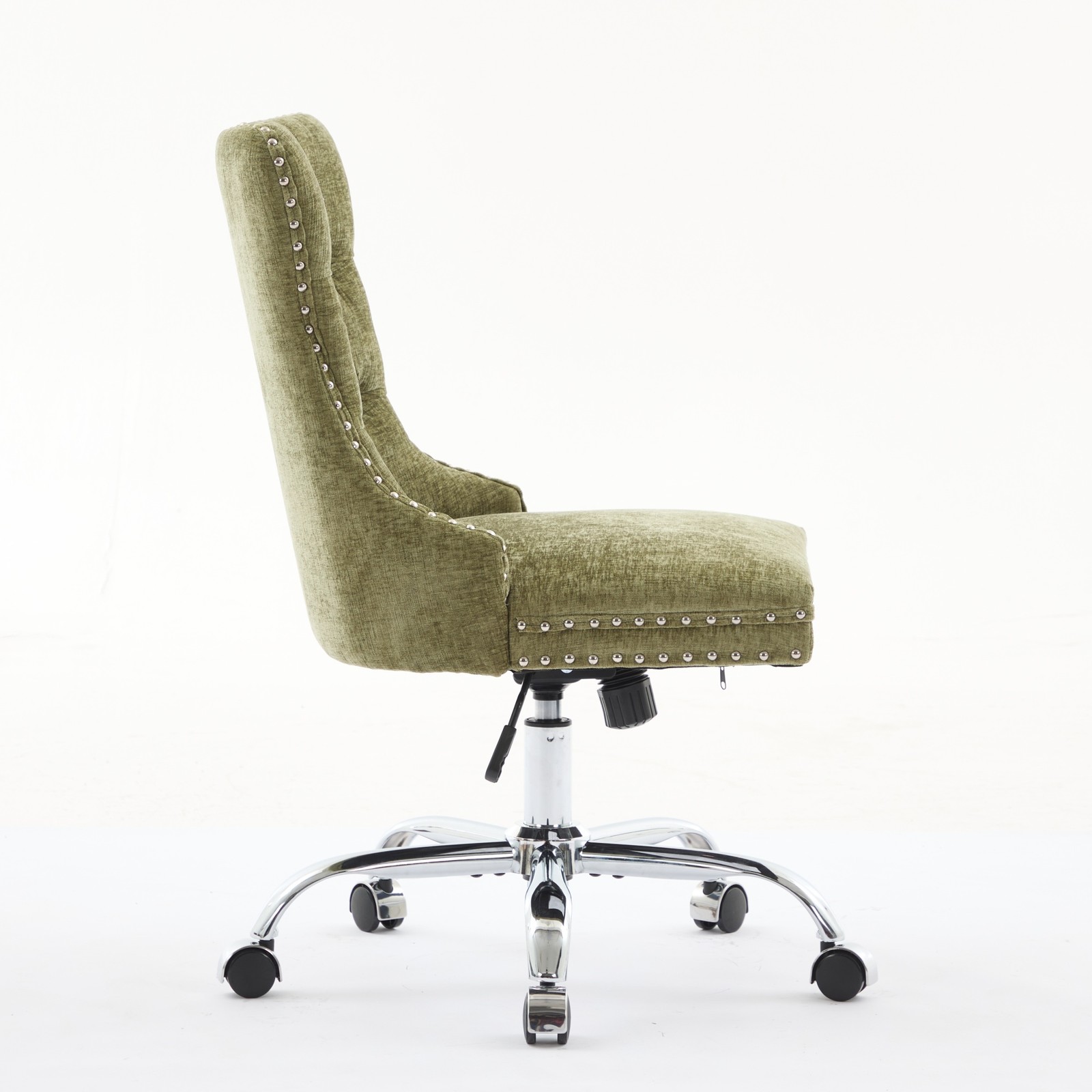 A&A Furniture Office Chair,Modern Chenille Upholstered Tufted Button Office