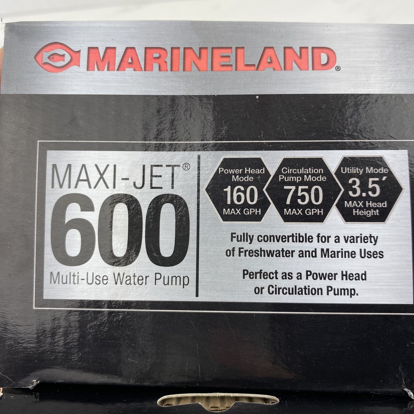 Marineland Maxi-Jet 600 Multi-Use Water Pump & Circulation Pump Convertible
