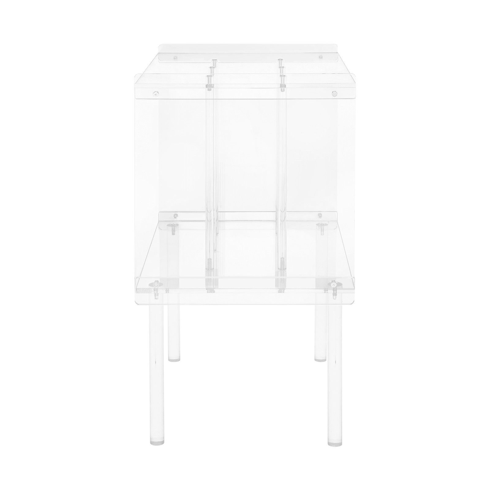 Clear Rectangular Side End Table/Night Stand Acrylic Side Table 47.6*37*66cm