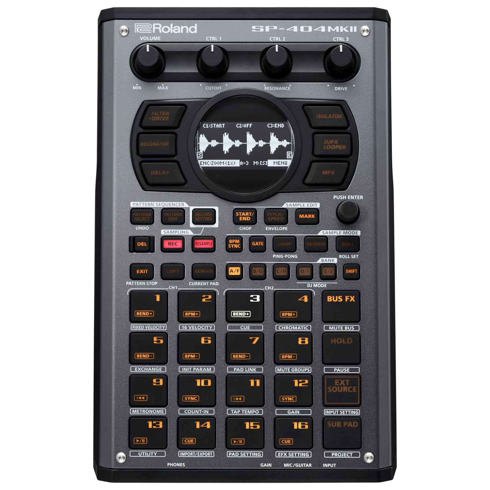 Roland SP-404MKII Creative Sampler and Effector | The Legendary SP-404 Black