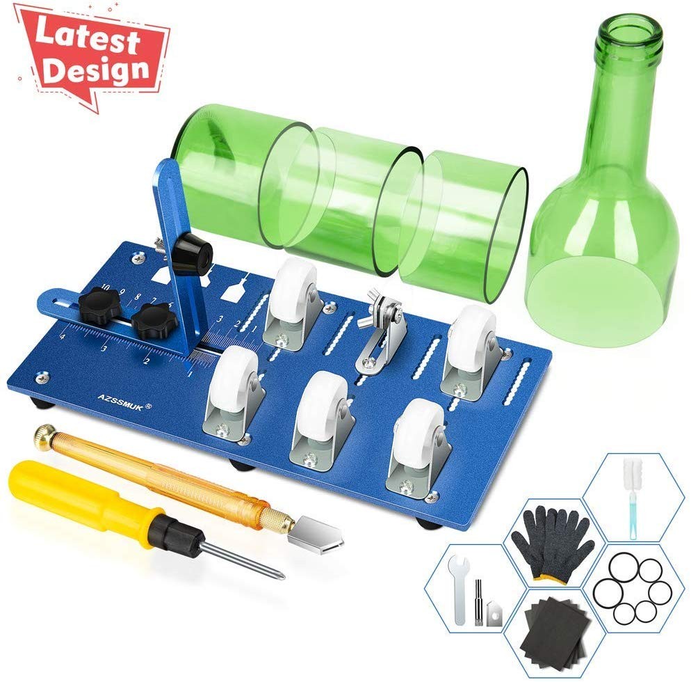 Glass Bottle Cutter Upgraded Bottle Cutting Machine for Cutting Round, Oval Bott