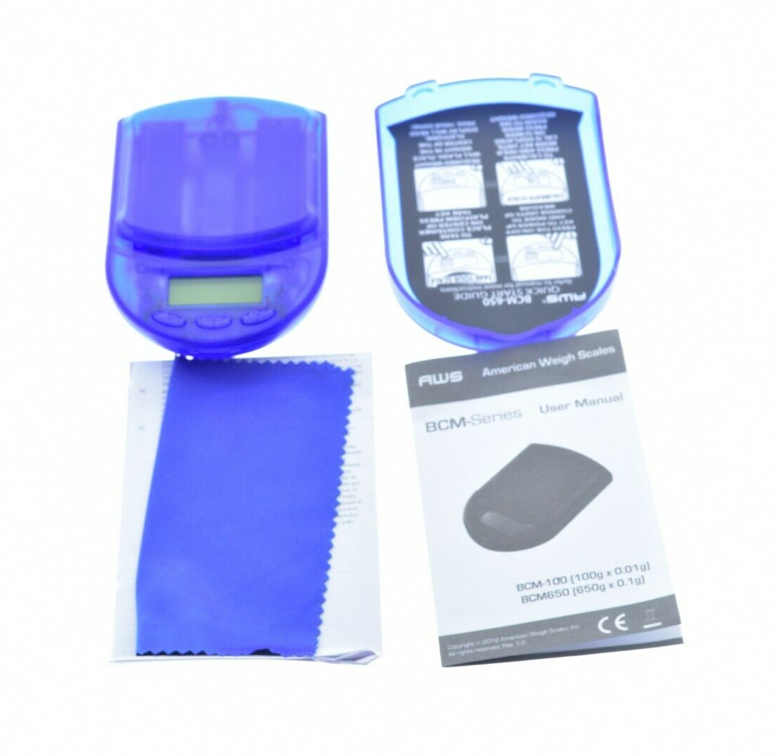 AWS- BCM-650 POCKET SCALE - 650G x 0.1G- COLOR: BLUE