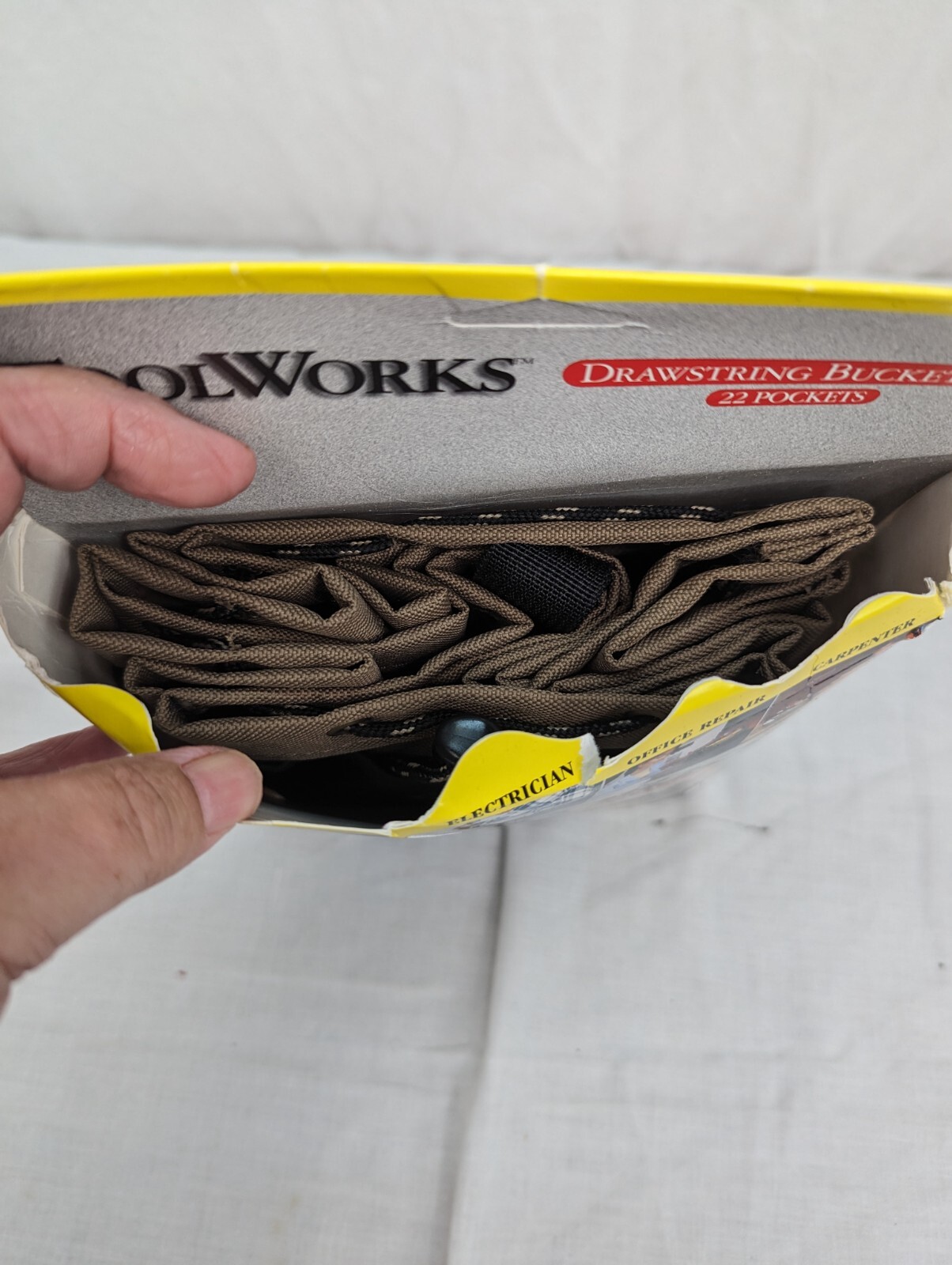 CLC Toolworks Drawstring BucketBag #1148 22 Pockets Brown