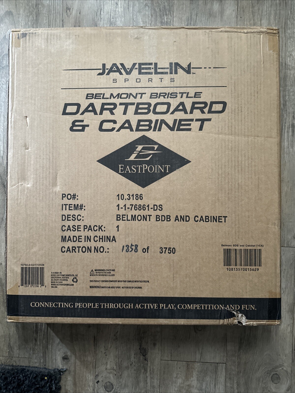 EastPoint Sports Belmont Official Size Dart Board Cabinet Set - Easy-Assembly...