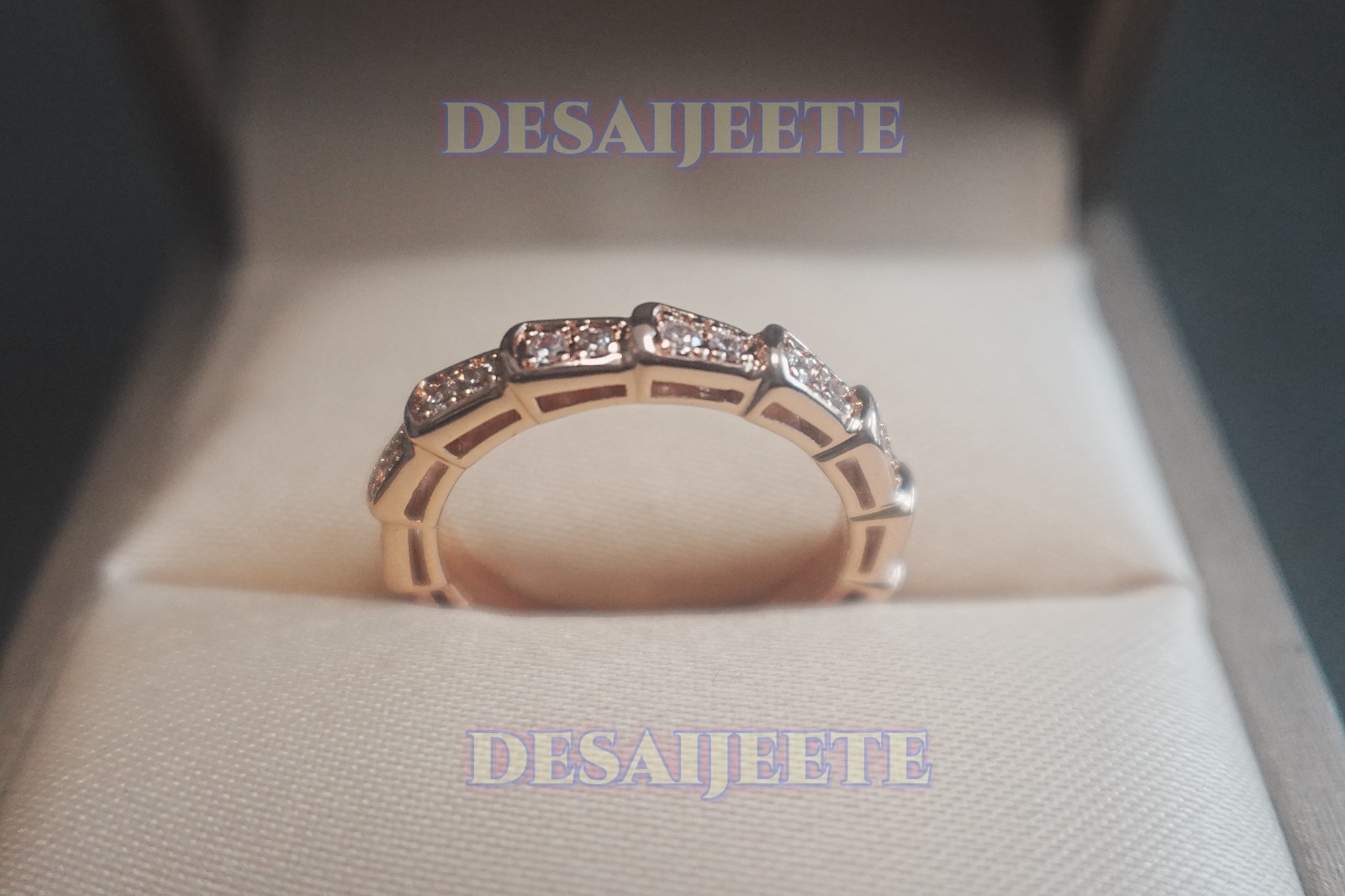 New.BuIgarlSerpenti.VIPER ring 18K ROSE gold diamond ring #7