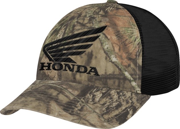 Honda Apparel Curved Bill Snapback Hat Mossy Oak Camo/Black