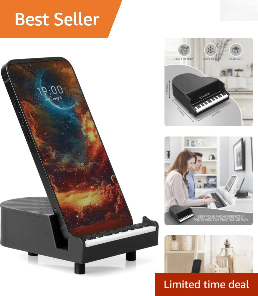 Elegant Piano Phone Stand for Smartphones - Perfect Gift for Music Lovers!