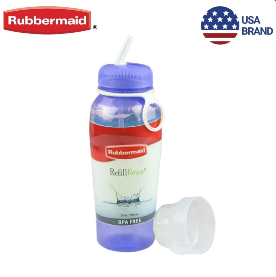 Rubbermaid 32 oz Marine Sip Bottle With Straw