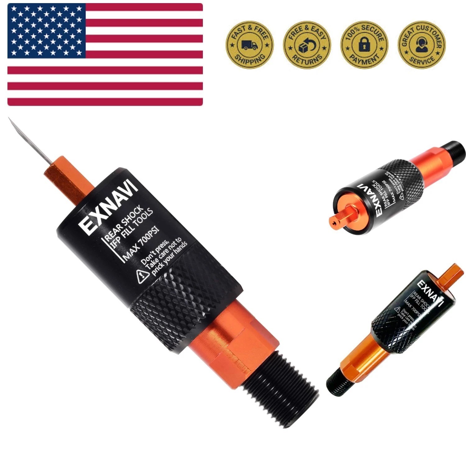 Bike Rear Shock IFP Inflator Needle, Fill Tool Adaptor for Fox RP2/23/FLOAT-X...