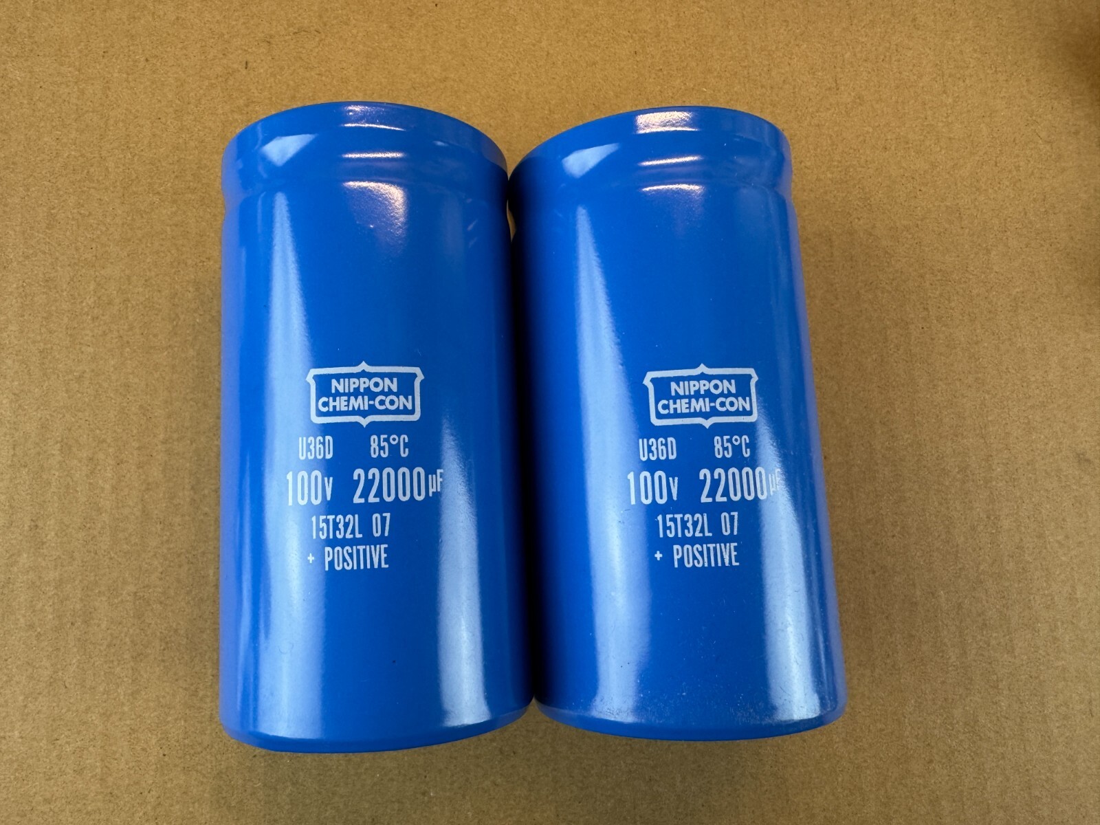2 New 22000 uf 100v Chemi-Con Capacitors 2.5" 63.5mm Pioneer caps SCRATCH & DENT