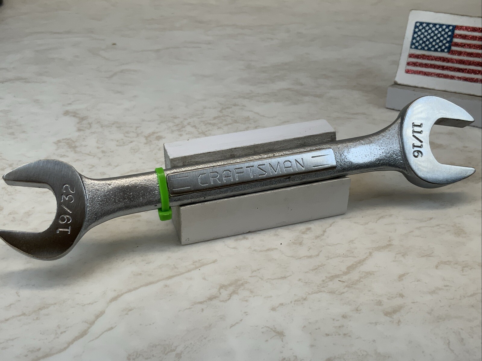 Craftsman V-44581, 19/32in. X 11/16in. Open End Wrench,  USA Made -  Green Tag