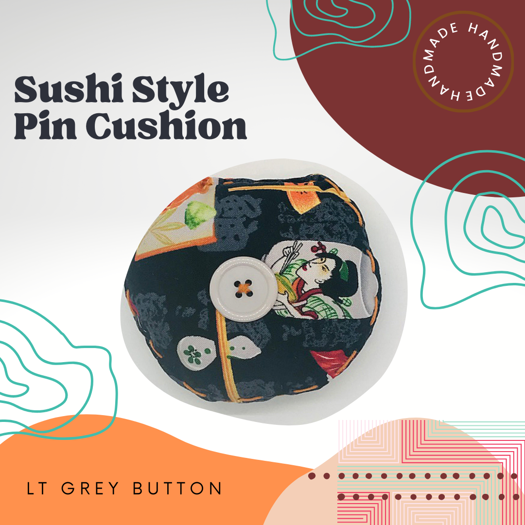 Sushi Style Pin Cushion. 100% Handmade. Free Gift Included.