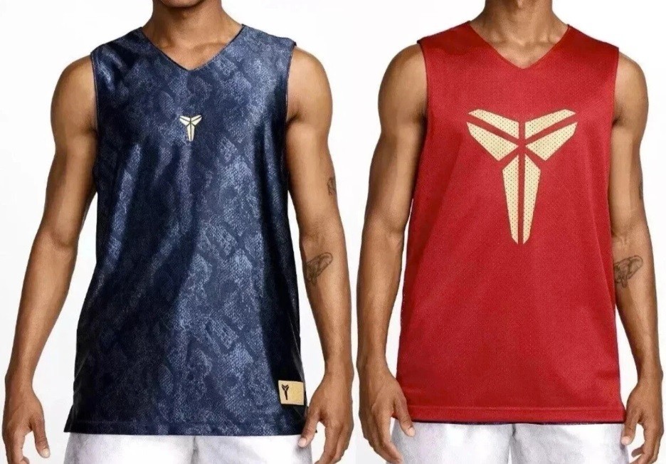 Nike Kobe Bryant Reversible White Silver Blue Basketball Dri-Fit Jersey